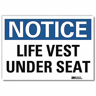 LYLE U51305RD10X7 Notice Sign 7 in x 10 in Reflective Sheeting