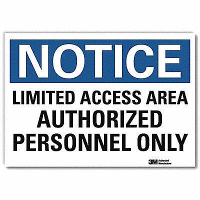 LYLE U51307RD14X10 Notice Sign 10inx14inReflective Sheeting