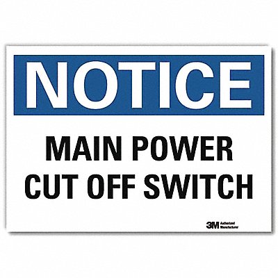 LYLE U51316RD10X7 Notice Sign 7 in x 10 in Reflective Sheeting