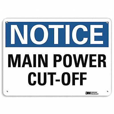 LYLE U51317NA10x7 Notice Sign 7 in x 10 in Aluminum