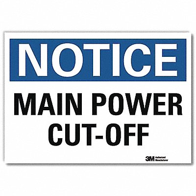 LYLE U51317RD7X5 Notice Sign 5inx7in Reflective Sheeting