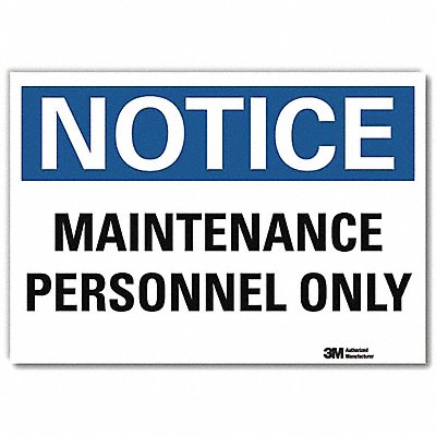 LYLE U51318RD10X7 Notice Sign 7inx10in Reflective Sheeting