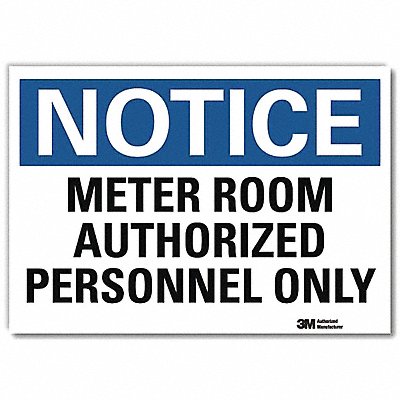 LYLE U51324RD14X10 Notice Sign 10 in x 14 in Reflective Sheeting
