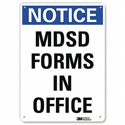 LYLE U51329NA7x10 Notice Sign 10 in x 7 in Aluminum