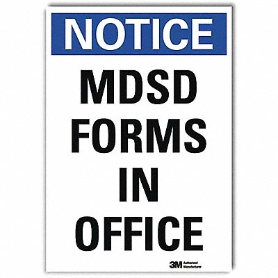 LYLE U51329RD7X10 Notice Sign 10 in x 7 in Reflective Sheeting