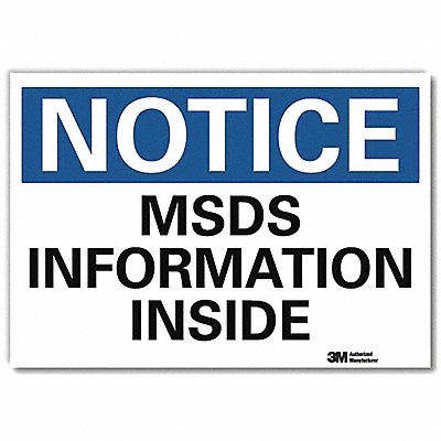 LYLE U51330RD10X7 Notice Sign 7inx10in Reflective Sheeting