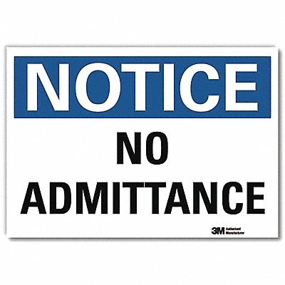 LYLE U51331RD7X5 Notice Sign 5inx7in Reflective Sheeting