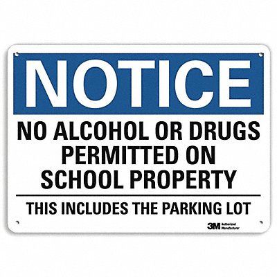 LYLE U51341RA14X10 Notice Sign 10 in x 14 in Aluminum