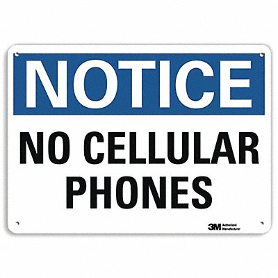 LYLE U51355NA10x7 Notice Sign 7 in x 10 in Aluminum