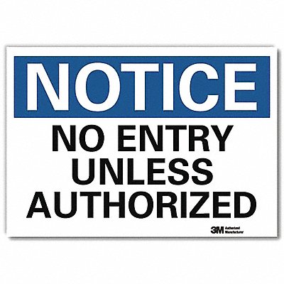 LYLE U51368RD7X5 Notice Sign 5inx7in Reflective Sheeting
