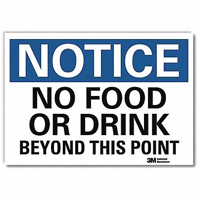 LYLE U51375RD10X7 Notice Sign 7inx10in Reflective Sheeting