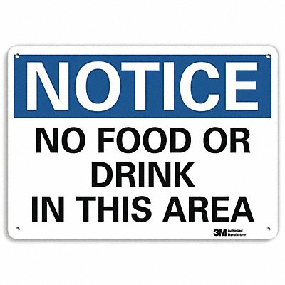 LYLE U51377NA10x7 Notice Sign 7 in x 10 in Aluminum