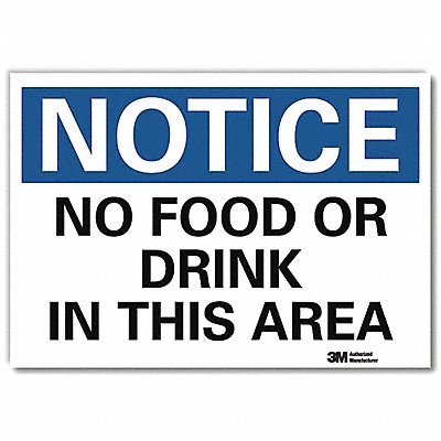 LYLE U51377RD10X7 Notice Sign 7inx10in Reflective Sheeting