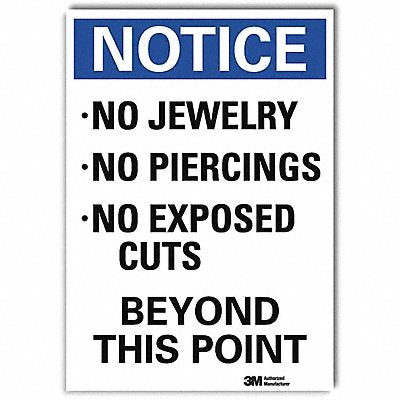 LYLE U51382RD5X7 Notice Sign 7inx5in Reflective Sheeting