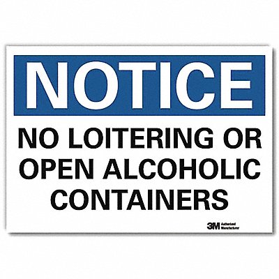 LYLE U51385RD7X5 Notice Sign 5inx7in Reflective Sheeting
