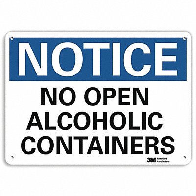 LYLE U51387NA10x7 Notice Sign 7 in x 10 in Aluminum
