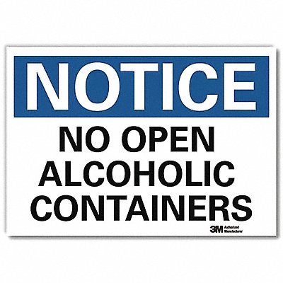 LYLE U51387RD10X7 Notice Sign 7inx10in Reflective Sheeting