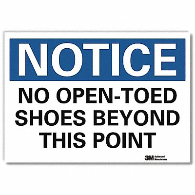 LYLE U51389RD10X7 Notice Sign 7inx10in Reflective Sheeting