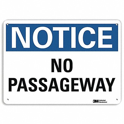 LYLE U51392NP14X10 Notice Sign 10 inx14 in Plastic
