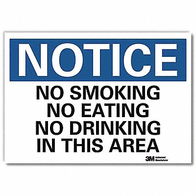 LYLE U51403RD10X7 Notice Sign 7inx10in Reflective Sheeting
