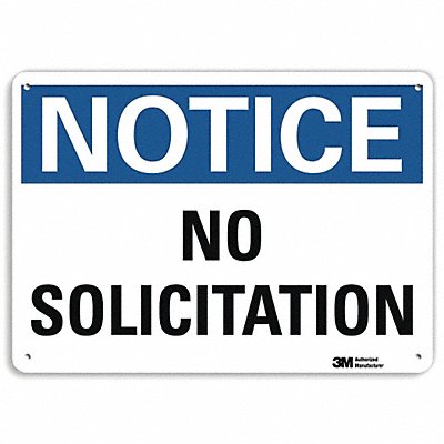LYLE U51411NA10x7 Notice Sign 7 in x 10 in Aluminum