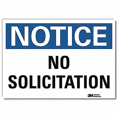 LYLE U51411RD7X5 Notice Sign 5inx7in Reflective Sheeting