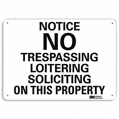 LYLE U51420NA10x7 Notice Sign 7 in x 10 in Aluminum