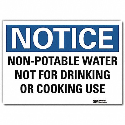 LYLE U51426RD10X7 Notice Sign 7 in x 10 in Reflective Sheeting
