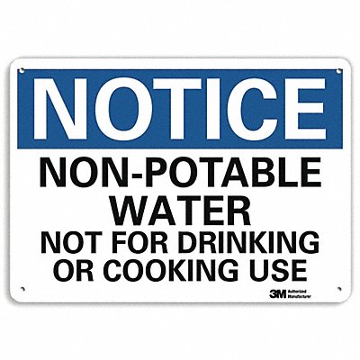 LYLE U51429NA10x7 Notice Sign 7 in x 10 in Aluminum