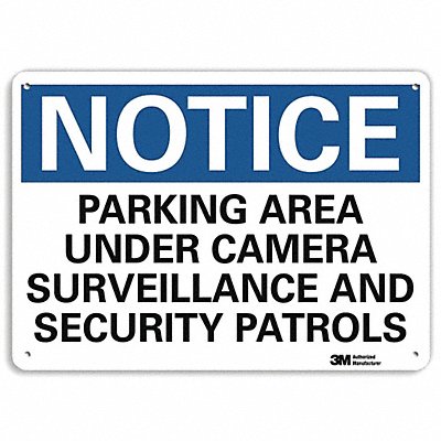 LYLE U51440NA10x7 Notice Sign 7 in x 10 in Aluminum