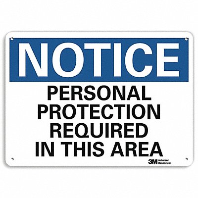 LYLE U51442NA10x7 Notice Sign 7 in x 10 in Aluminum