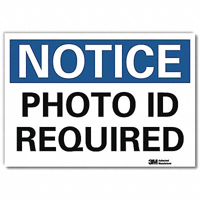 LYLE U51445RD10X7 Notice Sign 7inx10in Reflective Sheeting