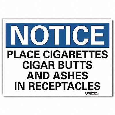 LYLE U51447RD14X10 Notice Sign 10inx14inReflective Sheeting