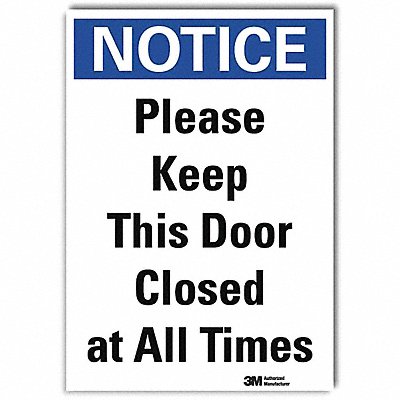 LYLE U51452RD7X10 Notice Sign 10inx7in Reflective Sheeting