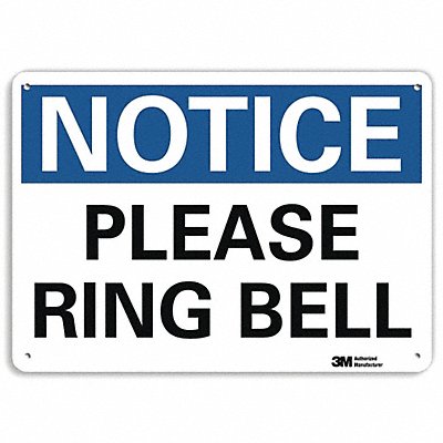 LYLE U51454NA10x7 Notice Sign 7 in x 10 in Aluminum