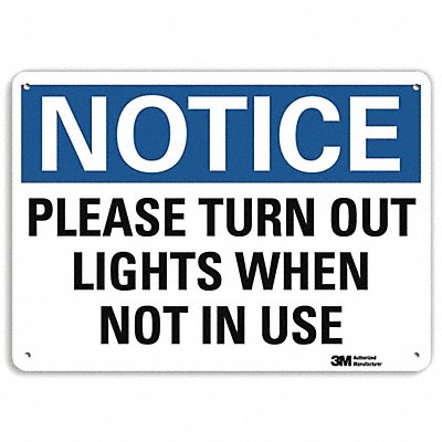 LYLE U51455NA10x7 Notice Sign 7 in x 10 in Aluminum