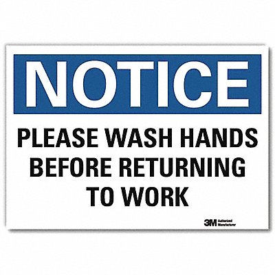 LYLE U51456RD7X5 Notice Sign 5inx7in Reflective Sheeting