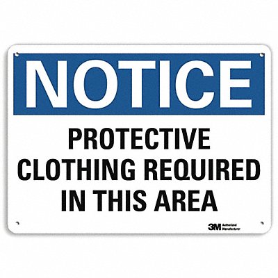 LYLE U51471NA10x7 Notice Sign 7 in x 10 in Aluminum