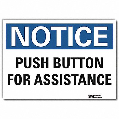 LYLE U51473RD10X7 Notice Sign 7inx10in Reflective Sheeting