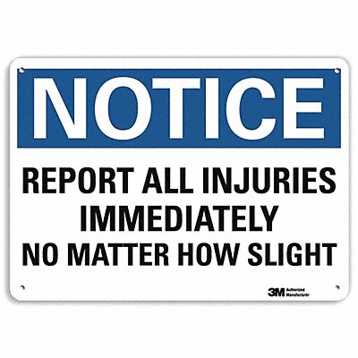 LYLE U51481NA10x7 Notice Sign 7 in x 10 in Aluminum