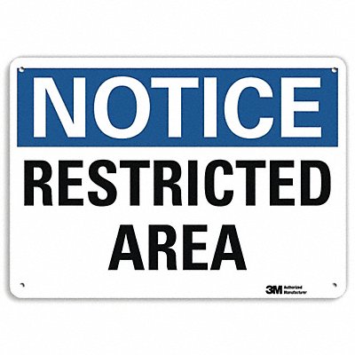 LYLE U51484NA10x7 Notice Sign 7 in x 10 in Aluminum