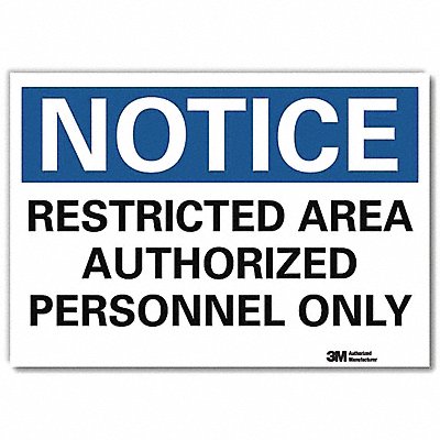 LYLE U51485RD14X10 Notice Sign 10inx14inReflective Sheeting