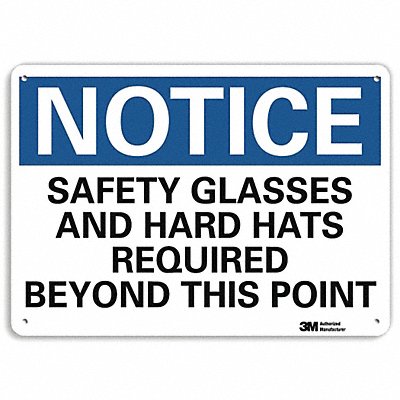 LYLE U51493NA10x7 Notice Sign 7 in x 10 in Aluminum