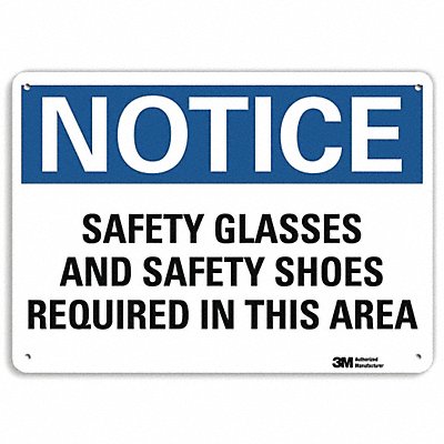 LYLE U51495NA10x7 Notice Sign 7 in x 10 in Aluminum