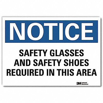 LYLE U51495RD10X7 Notice Sign 7inx10in Reflective Sheeting