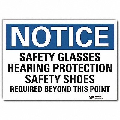 LYLE U51498RD7X5 Notice Sign 5 in x 7 in Reflective Sheeting