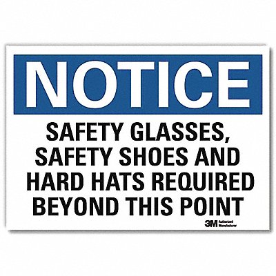 LYLE U51506RD7X5 Notice Sign 5 in x 7 in Reflective Sheeting