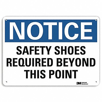 LYLE U51507NA10x7 Notice Sign 7 in x 10 in Aluminum
