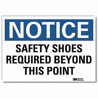 LYLE U51507RD10X7 Notice Sign 7 in x 10 in Reflective Sheeting