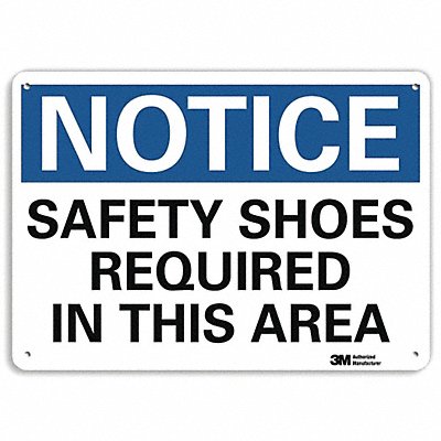LYLE U51508NA10x7 Notice Sign 7 in x 10 in Aluminum